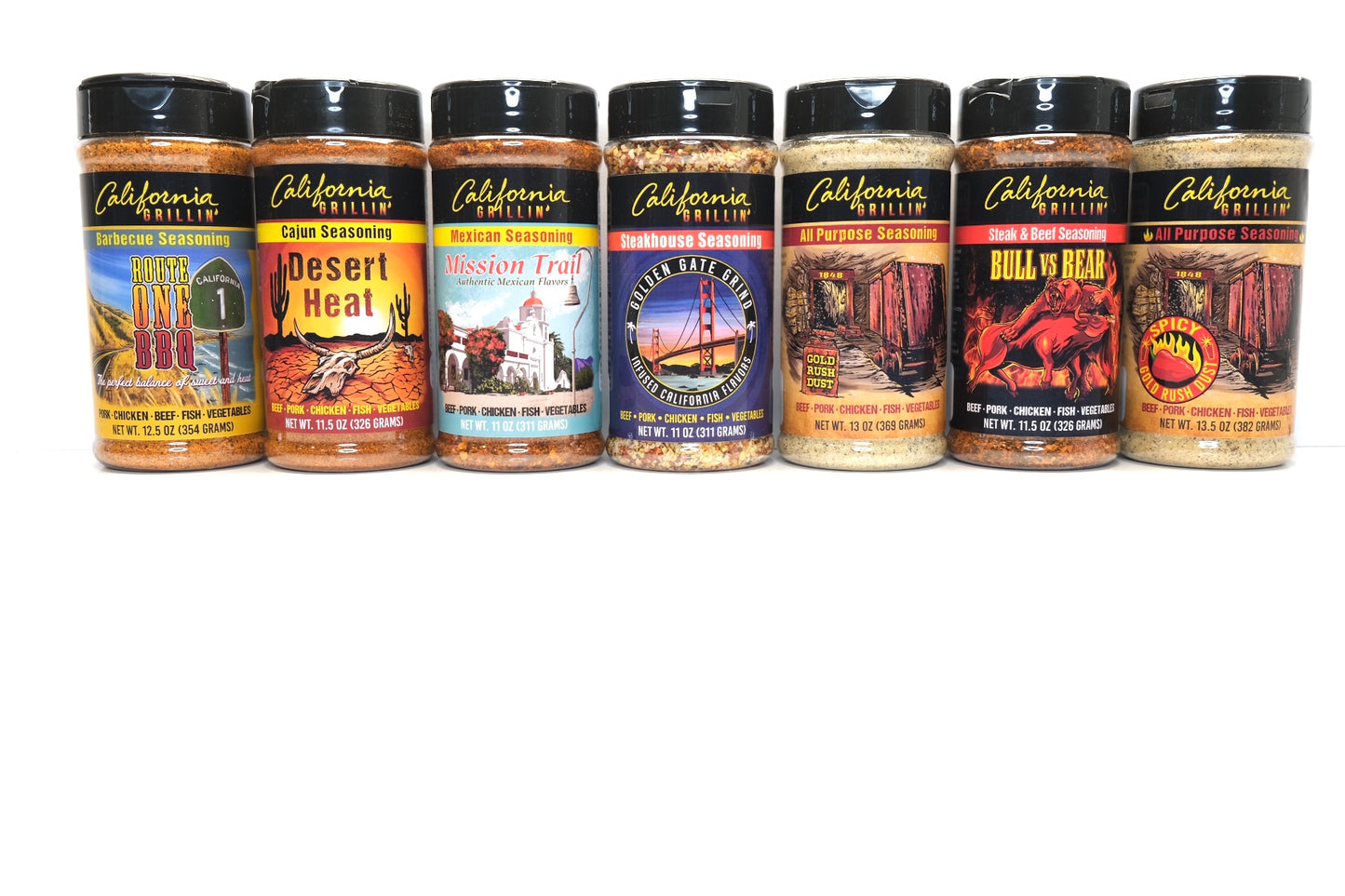 7 pack bundle California Grillin Seasonings